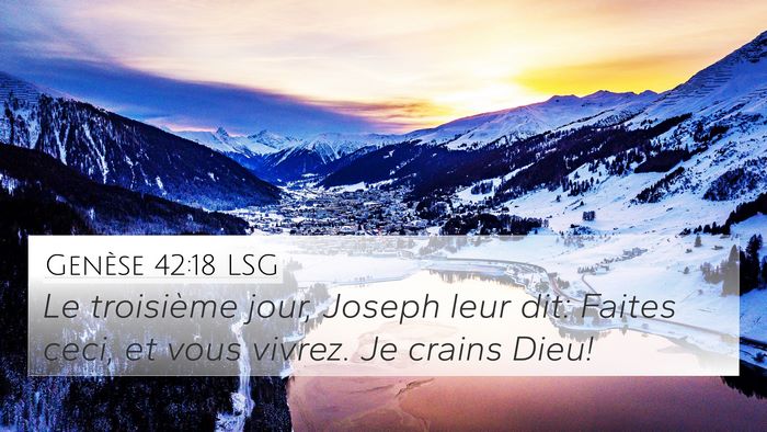 Genèse 42:18 LSG Bible Verse Image