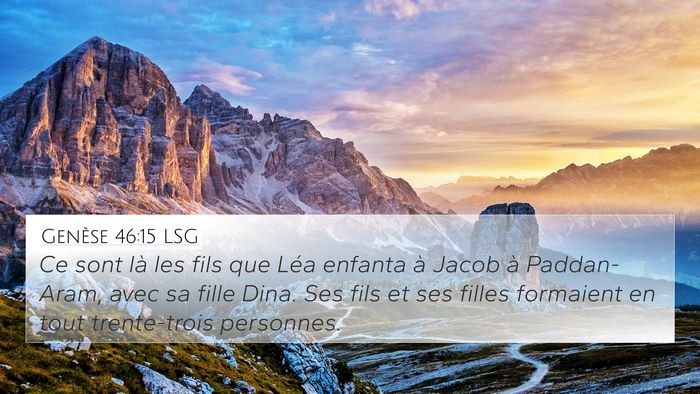 Genèse 46:15 LSG Bible Verse Image