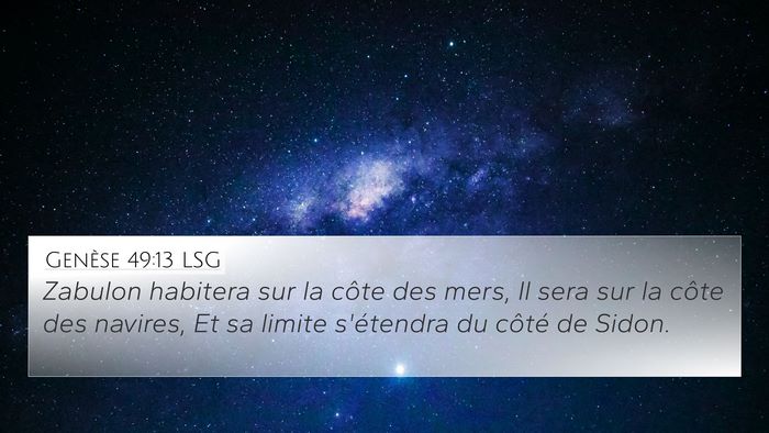 Genèse 49:13 LSG Bible Verse Image