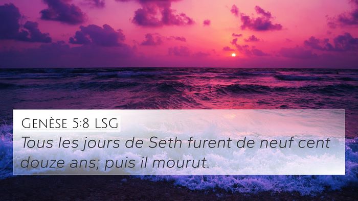 Genèse 5:8 LSG Bible Verse Image