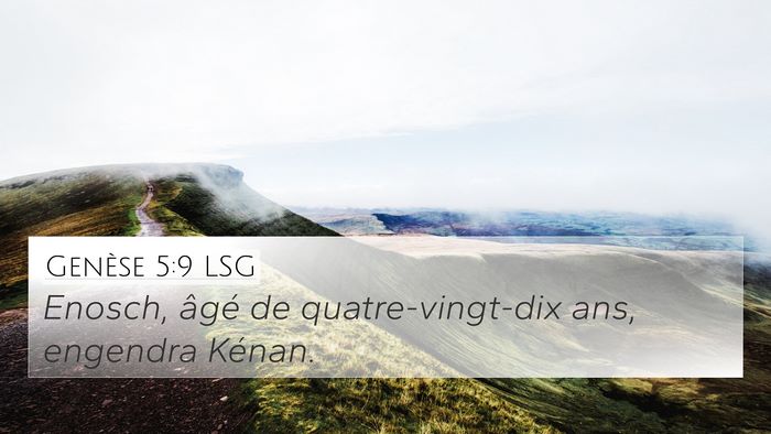 Genèse 5:9 LSG Bible Verse Image