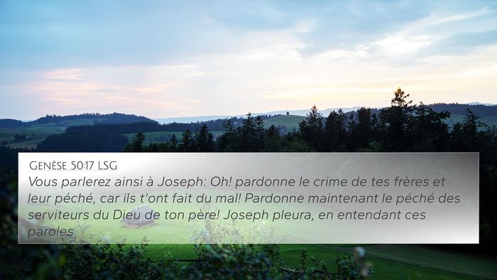 Genèse 50:17 LSG Bible Verse Image