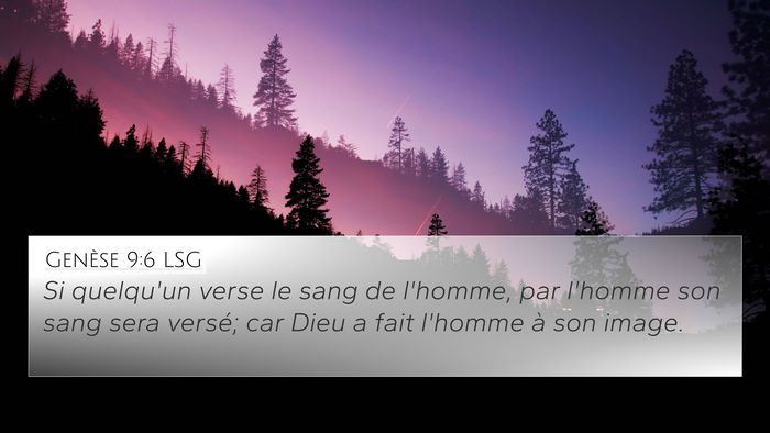 Genèse 9:6 LSG Bible Verse Image