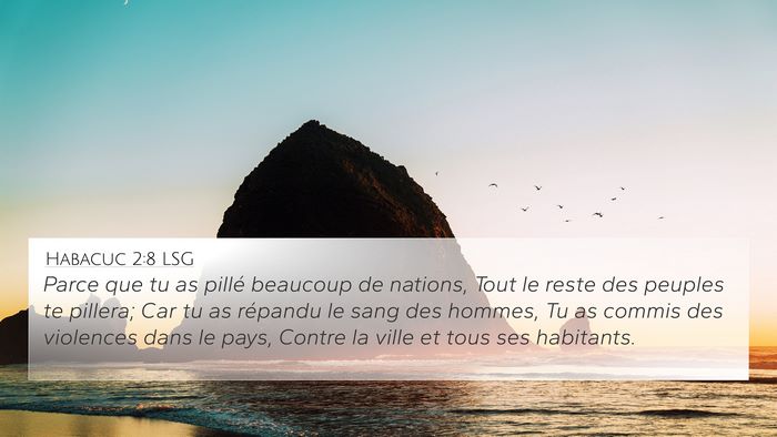 Habacuc 2:8 LSG Bible Verse Image