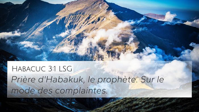 Habacuc 3:1 LSG Bible Verse Image
