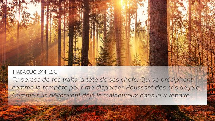 Habacuc 3:14 LSG Bible Verse Image