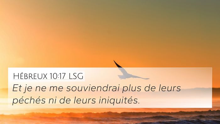 Hébreux 10:17 LSG Bible Verse Image