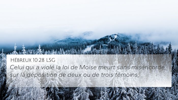 Hébreux 10:28 LSG Bible Verse Image