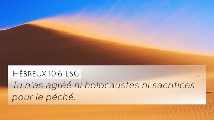 Hébreux 10:6 LSG Bible Verse Image