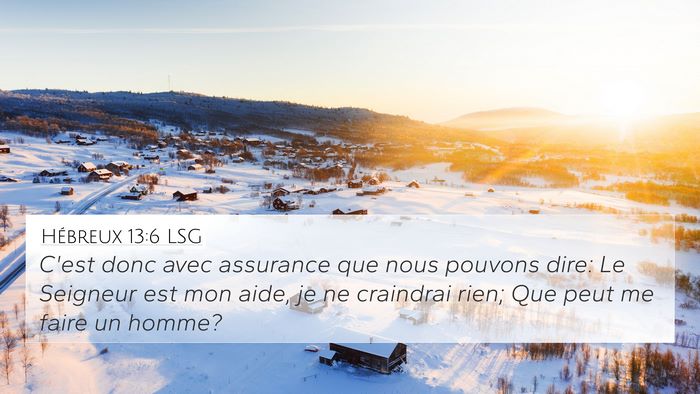 Hébreux 13:6 LSG Bible Verse Image