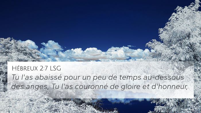 Hébreux 2:7 LSG Bible Verse Image