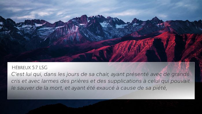 Hébreux 5:7 LSG Bible Verse Image