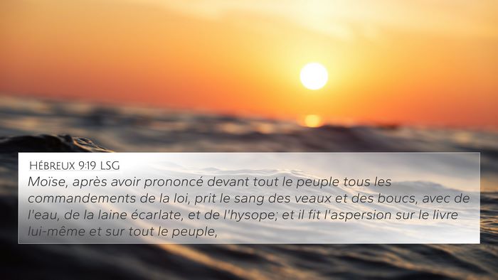 Hébreux 9:19 LSG Bible Verse Image