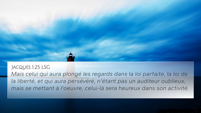 Jacques 1:25 LSG Bible Verse Image