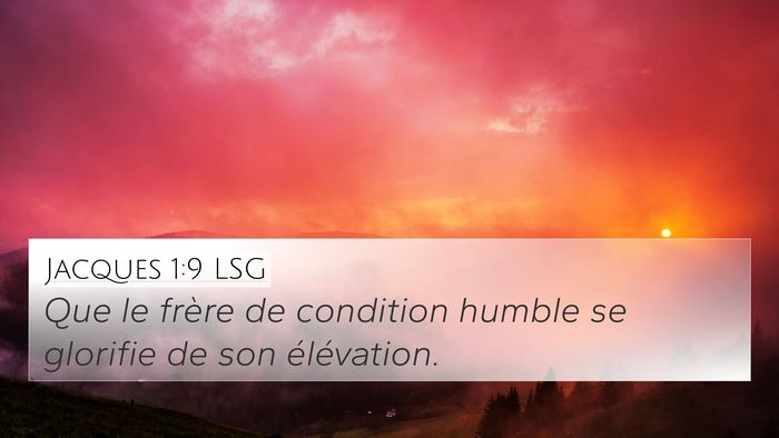 Jacques 1:9 LSG Bible Verse Image