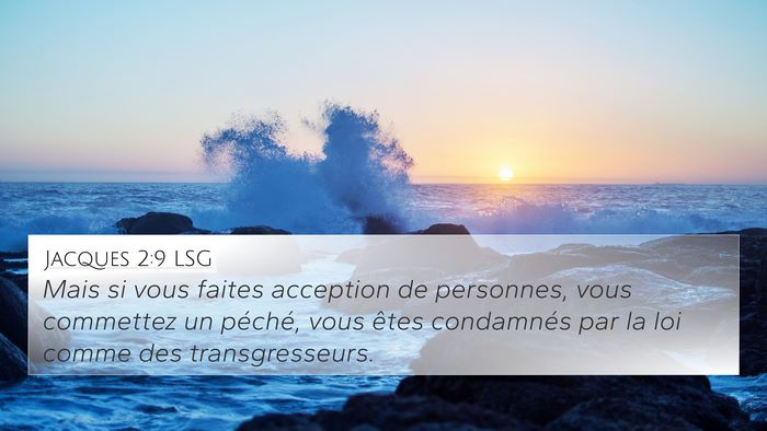 Jacques 2:9 LSG Bible Verse Image