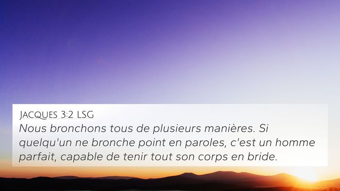 Jacques 3:2 LSG Bible Verse Image