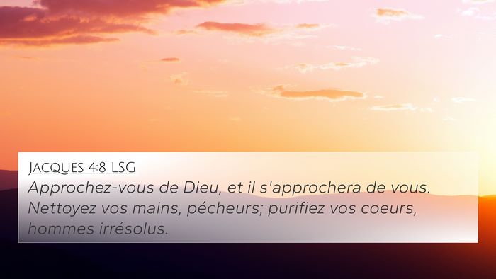 Jacques 4:8 LSG Bible Verse Image