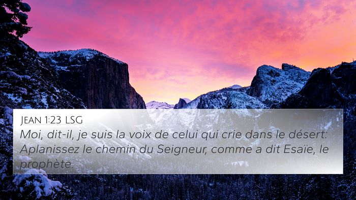 Jean 1:23 LSG Bible Verse Image