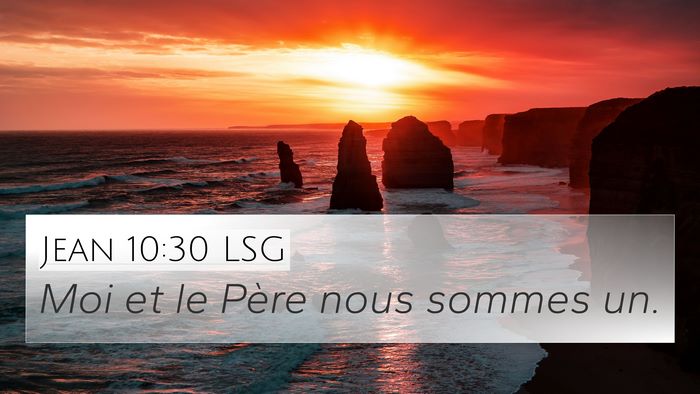 Jean 10:30 LSG Bible Verse Image
