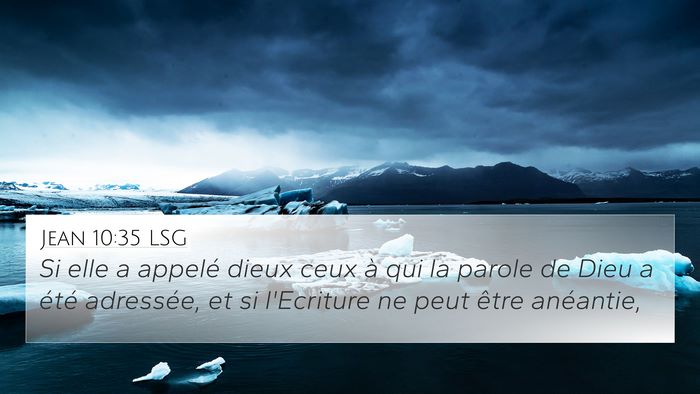 Jean 10:35 LSG Bible Verse Image