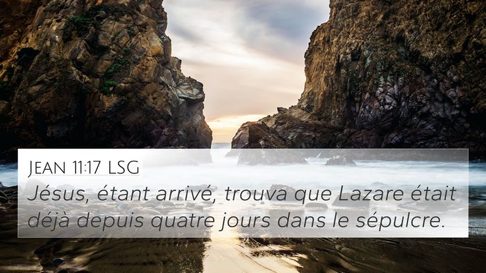 Jean 11:17 LSG Bible Verse Image