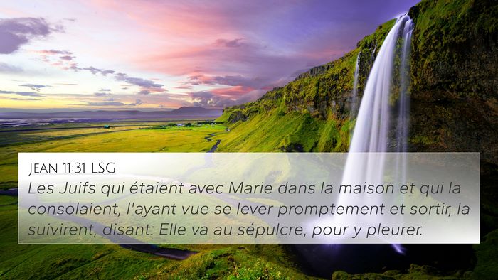 Jean 11:31 LSG Bible Verse Image