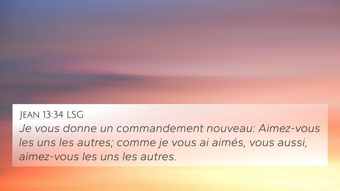 Jean 13:34 LSG Bible Verse Image