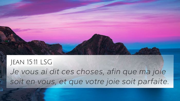 Jean 15:11 LSG Bible Verse Image