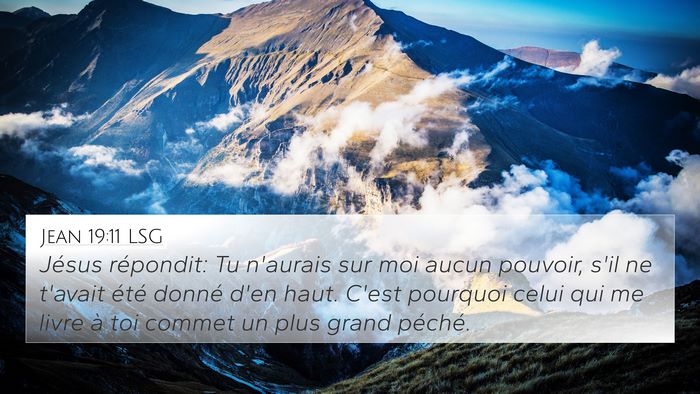 Jean 19:11 LSG Bible Verse Image