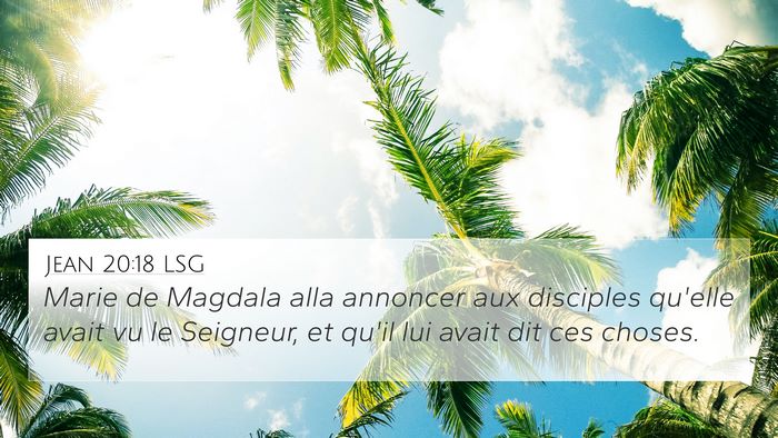 Jean 20:18 LSG Bible Verse Image