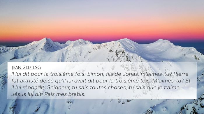 Jean 21:17 LSG Bible Verse Image