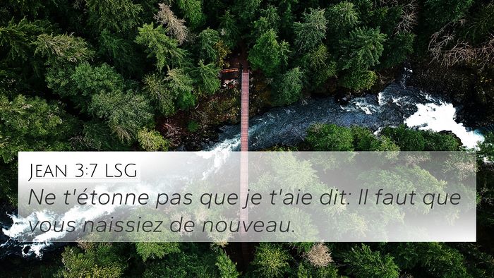 Jean 3:7 LSG Bible Verse Image