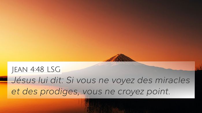 Jean 4:48 LSG Bible Verse Image