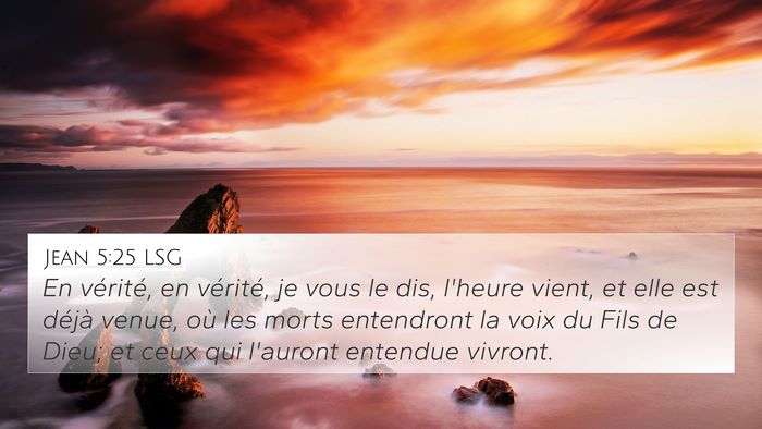 Jean 5:25 LSG Bible Verse Image