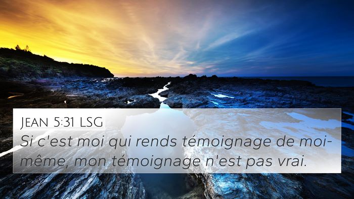 Jean 5:31 LSG 4K Wallpaper - Si c'est moi qui rends témoignage de moi-même, - 4K Wallpaper Bible Verse