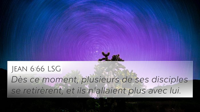 Jean 6:66 LSG Bible Verse Image