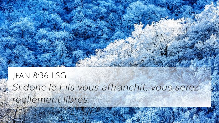 Jean 8:36 LSG Bible Verse Image