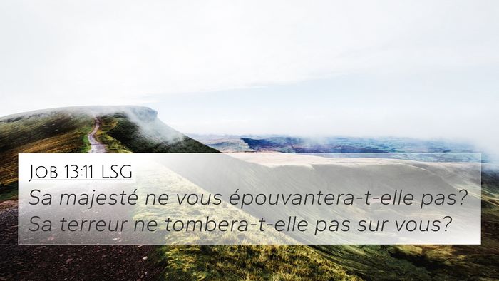 Job 13:11 LSG Bible Verse Image