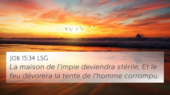 Job 15:34 LSG Bible Verse Image