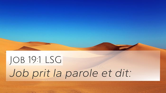 Job 19:1 LSG 4K Wallpaper - Job prit la parole et - 4K Wallpaper Bible Verse