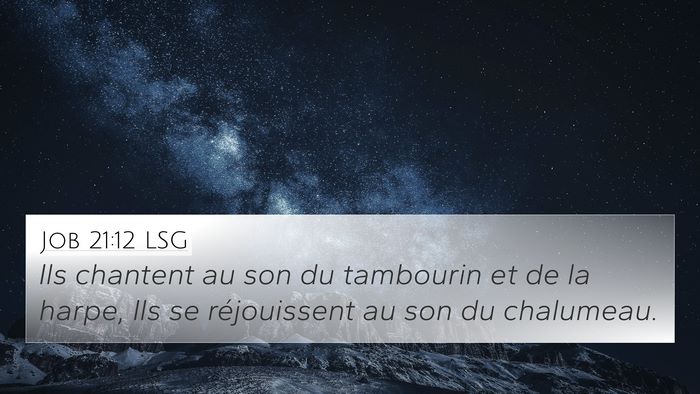 Job 21:12 LSG Bible Verse Image