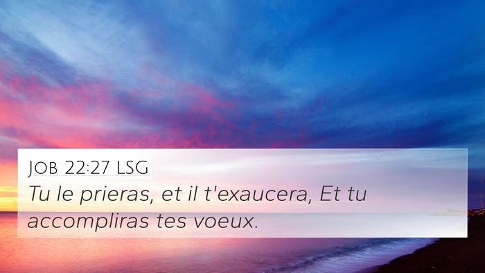 Job 22:27 LSG Bible Verse Image