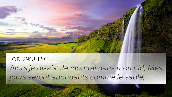 Job 29:18 LSG Bible Verse Image