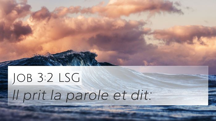 Job 3:2 LSG 4K Wallpaper - Il prit la parole et - 4K Wallpaper Bible Verse