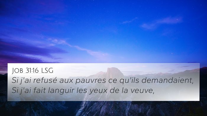 Job 31:16 LSG Bible Verse Image