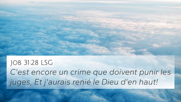 Job 31:28 LSG Bible Verse Image