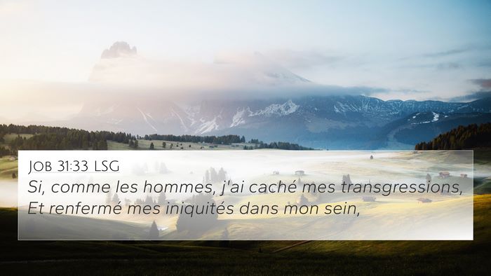 Job 31:33 LSG Bible Verse Image