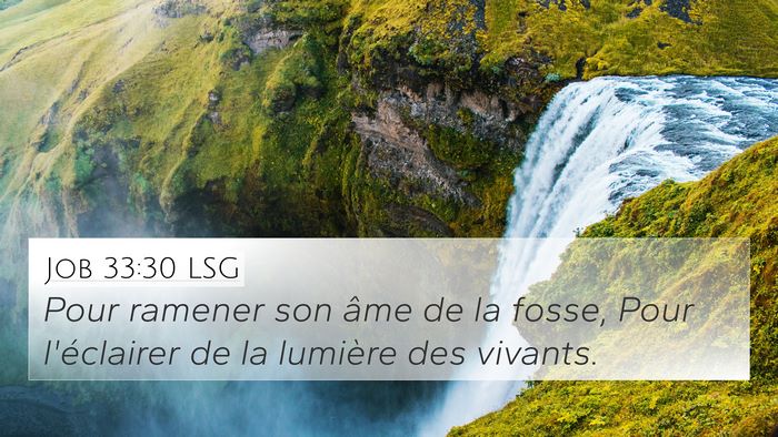 Job 33:30 LSG Bible Verse Image