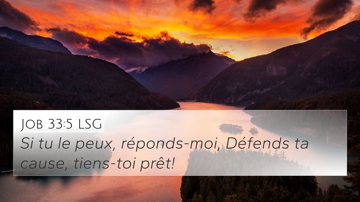 Job 33:5 LSG Bible Verse Image